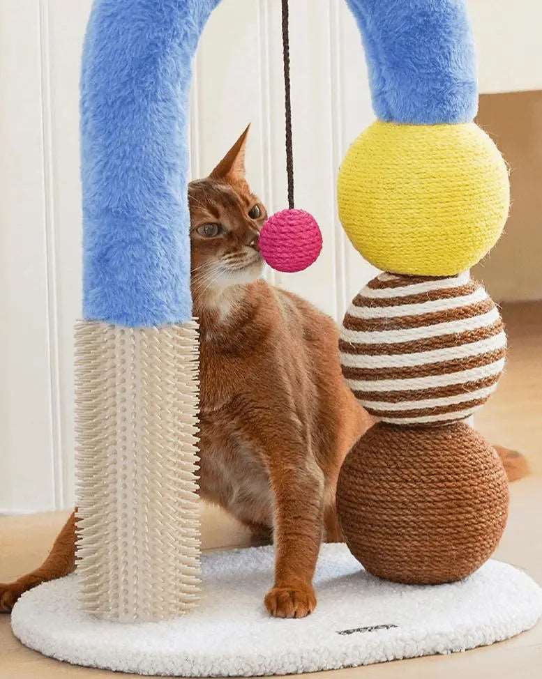 Modern Cat Scratching Post - Geometric Multi-functional Design